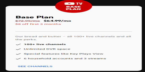 Youtube TV-coupon
